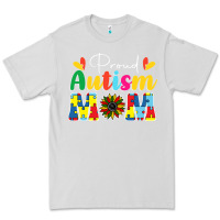 Dove Grey Proud Autism Mom sunflower Premium Tee - CowhideDigitalArt