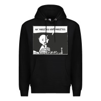 Black my anxieties have anxieties   peanuts Premium Hoodie - linhVisuals