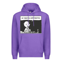 Purple my anxieties have anxieties   peanuts Premium Hoodie - linhVisuals