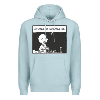 Blue Mist my anxieties have anxieties   peanuts Premium Hoodie - linhVisuals