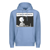Colony Blue my anxieties have anxieties   peanuts Premium Hoodie - linhVisuals