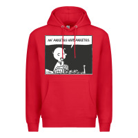 Red my anxieties have anxieties   peanuts Premium Hoodie - linhVisuals