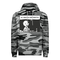 Slate Camo my anxieties have anxieties   peanuts Premium Hoodie - linhVisuals