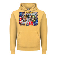 Vintage Mustard 1776 4th of july background Vintage Hoodie - BarkalooDesign