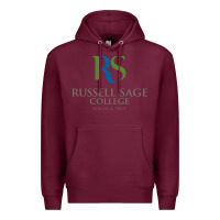 Burgundy russell sage college Premium Hoodie - linhVisuals