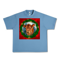 Pebble Blue christmas red angus calf head Urban Heavy Tee - LillyAllenDesigns