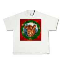 Pistachio christmas red angus calf head Urban Heavy Tee - LillyAllenDesigns