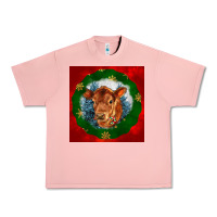 Salmon christmas red angus calf head Urban Heavy Tee - LillyAllenDesigns