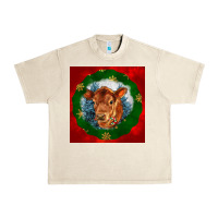 Sandshell christmas red angus calf head Urban Heavy Tee - LillyAllenDesigns