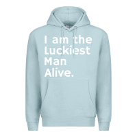 Blue Mist luckiest man alive Premium Hoodie - linhVisuals