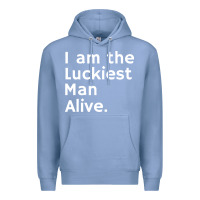 Colony Blue luckiest man alive Premium Hoodie - linhVisuals