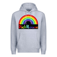 Heather Grey dick house Premium Hoodie - linhVisuals
