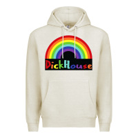 Oatmeal Heather dick house Premium Hoodie - linhVisuals