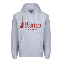 Heather Grey st. john fisher collage Premium Hoodie - linhVisuals