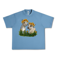 Pebble Blue baby goats Urban Heavy Tee - RanaPortraitStore