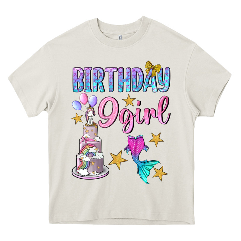 Birthday Girl 9 Heavy Core Tee by BundleAndBundleShop | Teevron