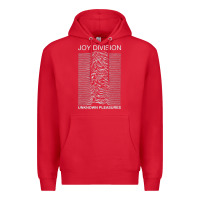 Red joy division Premium Hoodie - linhVisuals
