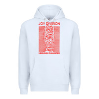 White joy division Premium Hoodie - linhVisuals