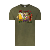 Vintage Olive all i need is beer king cake crawfish Vintage Tee - SublimationCraftShop
