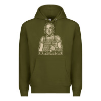 Army Green vintage charles bukowski Premium Hoodie - linhVisuals