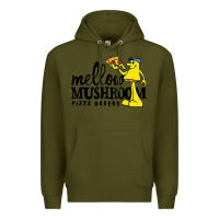 Army Green mellow mushroom Premium Hoodie - linhVisuals