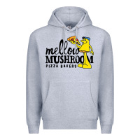 Heather Grey mellow mushroom Premium Hoodie - linhVisuals