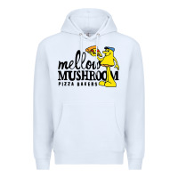 White mellow mushroom Premium Hoodie - linhVisuals