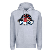 Heather Grey Ice-Hogs Premium Hoodie - linhVisuals