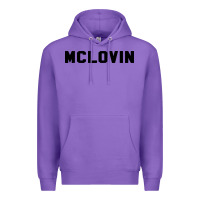Purple mclovin novelty humor Premium Hoodie - linhVisuals