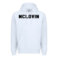 White mclovin novelty humor Premium Hoodie - linhVisuals