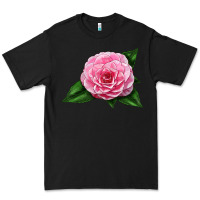 Black Camellia Flower Premium Tee - LillyAllenDesigns