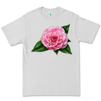 Dove Grey Camellia Flower Premium Tee - LillyAllenDesigns