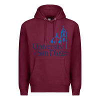 Burgundy University of San Diego Premium Hoodie - linhVisuals