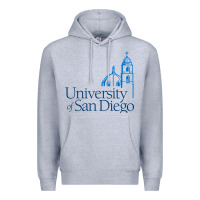 Heather Grey University of San Diego Premium Hoodie - linhVisuals