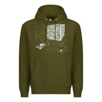Army Green qr code cube we are the borg Premium Hoodie - linhVisuals