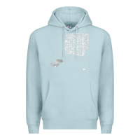 Blue Mist qr code cube we are the borg Premium Hoodie - linhVisuals