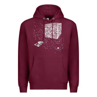 Burgundy qr code cube we are the borg Premium Hoodie - linhVisuals