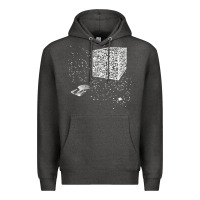 Charcoal Heather qr code cube we are the borg Premium Hoodie - linhVisuals