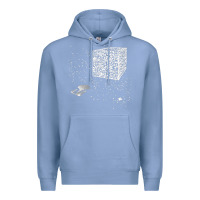 Colony Blue qr code cube we are the borg Premium Hoodie - linhVisuals
