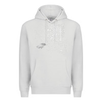 Dove Grey qr code cube we are the borg Premium Hoodie - linhVisuals