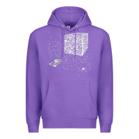 Purple qr code cube we are the borg Premium Hoodie - linhVisuals