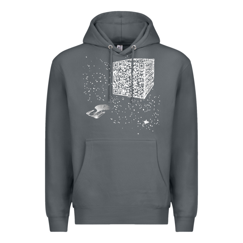 Qr Code Cube We Are The Borg Premium Hoodie by linhVisuals | Teevron