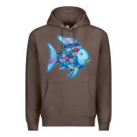 Coffee rainbow fish Premium Hoodie - linhVisuals
