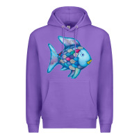 Purple rainbow fish Premium Hoodie - linhVisuals
