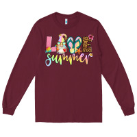 Burgundy love summer with gnome Long Sleeve Tee - Artiststas