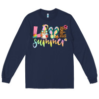 Navy love summer with gnome Long Sleeve Tee - Artiststas