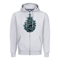 Heather Grey Colorado Blue Spruce Zipper Hoodie - RanaPortraitStore