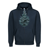 Navy Colorado Blue Spruce Zipper Hoodie - RanaPortraitStore