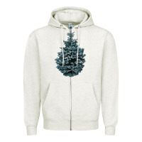 Oatmeal Heather Colorado Blue Spruce Zipper Hoodie - RanaPortraitStore