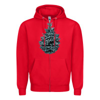 Red Colorado Blue Spruce Zipper Hoodie - RanaPortraitStore